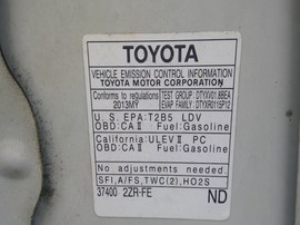 2013 TOYOTA COROLLA, S MODEL, 1.8L, AT,  Z25249